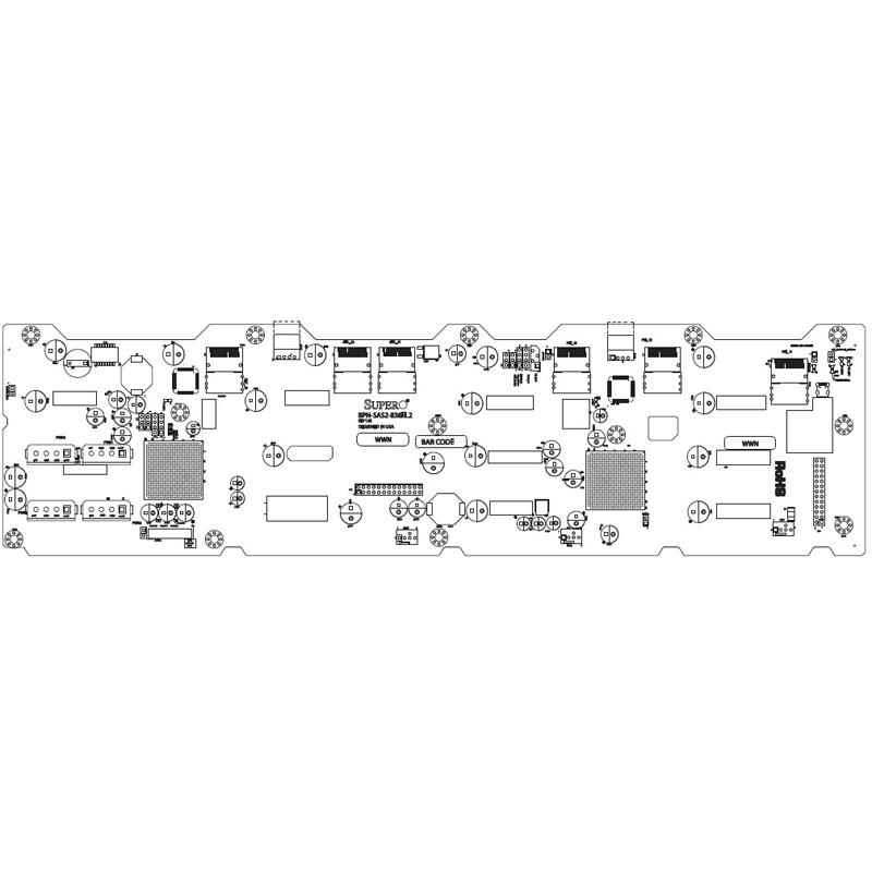 Supermicro BPN-SAS2-836EL1 3U Backplane w/ single LSI SAS2 x28