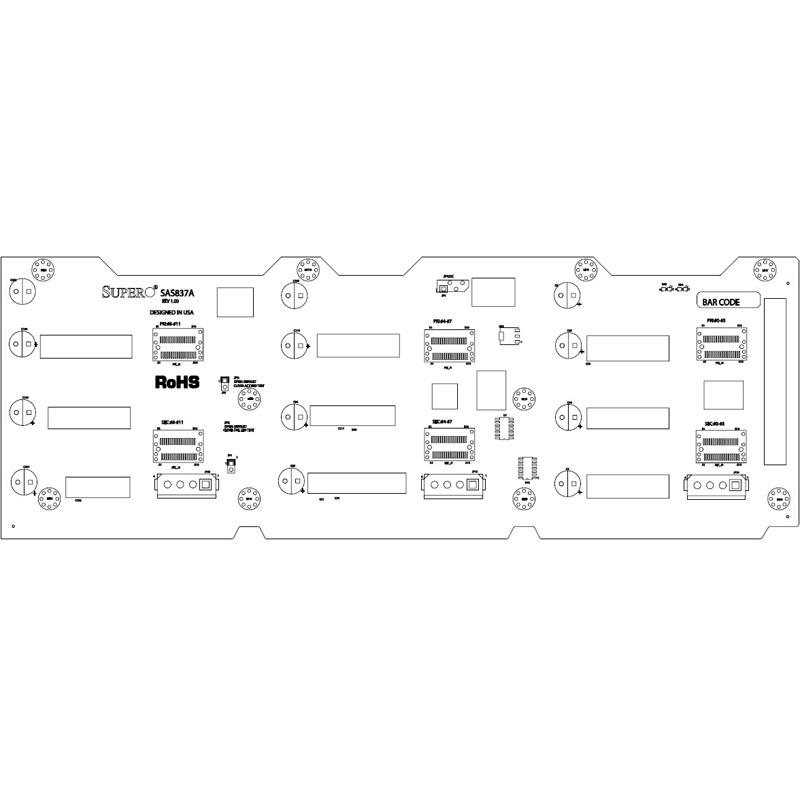 Supermicro BPN-SAS-837A 3U Dual expander SAS/SATA backplane