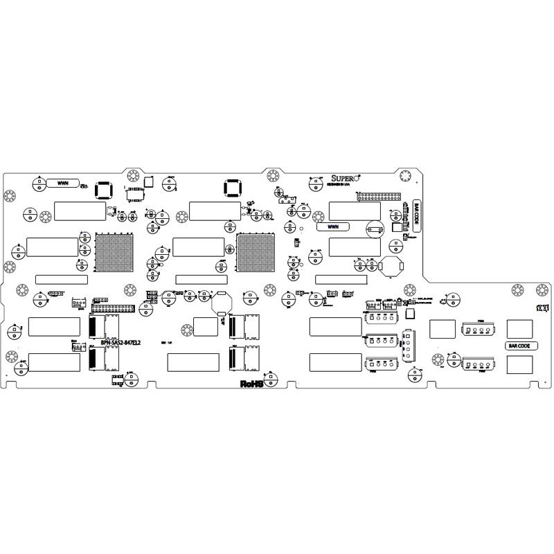 Supermicro BPN-SAS2-847EL1 Backplane with Single LSI SAS2x36 Chip