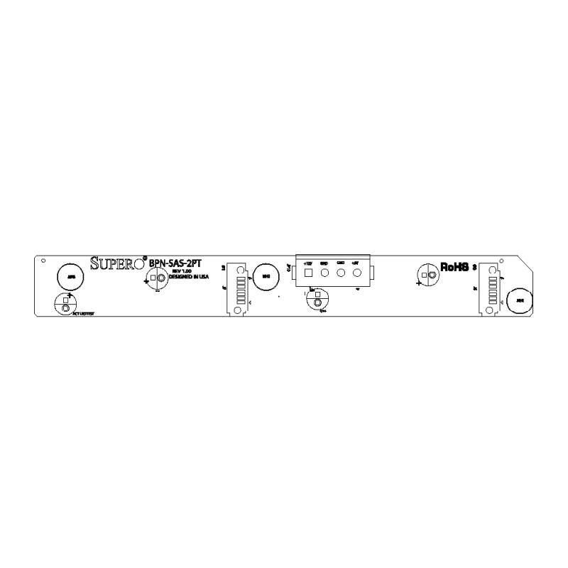 Supermicro BPN-SAS-2PT Backplane with 2 SAS/SATA connectors