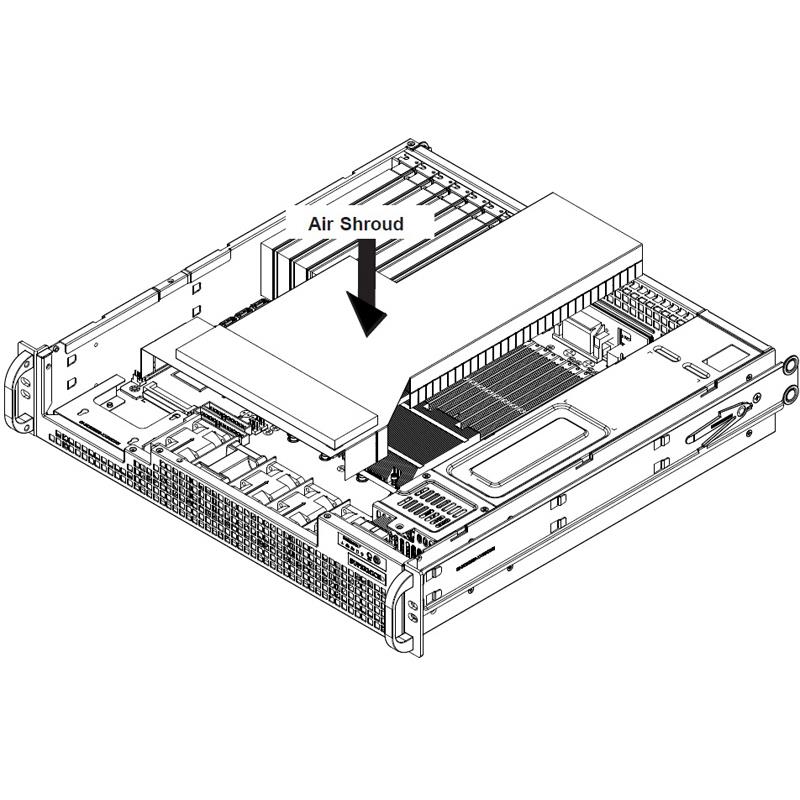 Supermicro MCP-310-29009-0N SC825M Universal Mylar Air Shroud For Intel Dual Processor X9 (12x13in) Series Motherboards