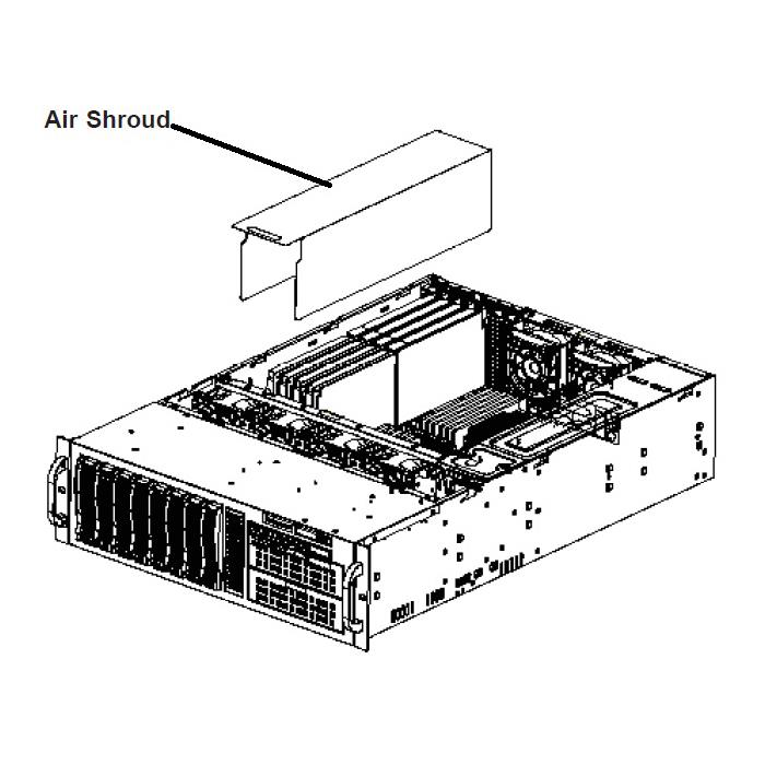 Air Shroud Per Server Supermicro SC825/826/216/213 2U – MCP-310-29001-0N (Usato)
