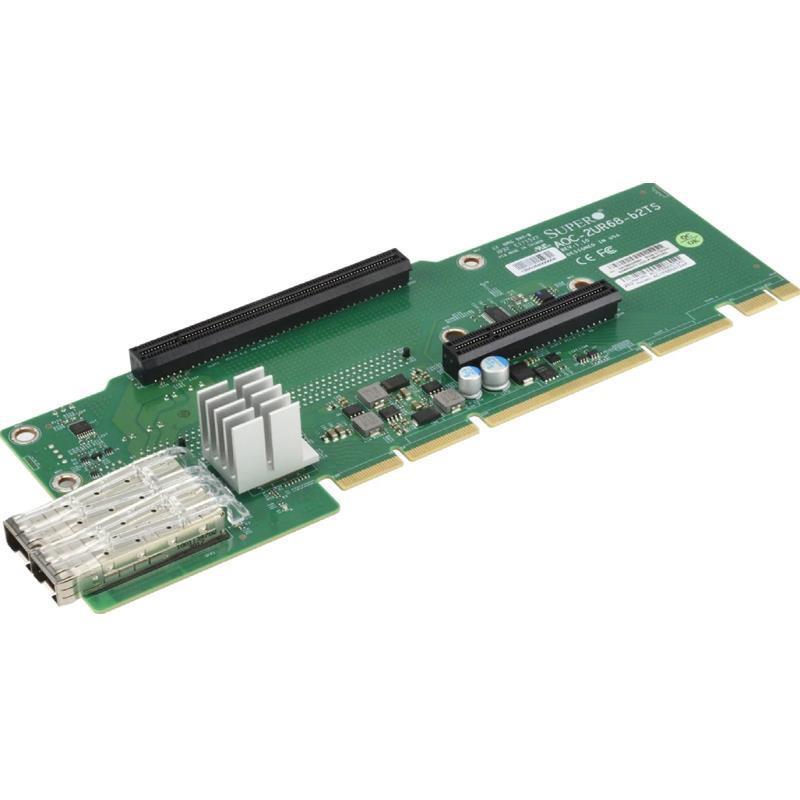Supermicro AOC-2UR68-B2TS-O 2U Ultra Riser Adapter with 2-port 25GbE SFP28, Based on Broadcom
