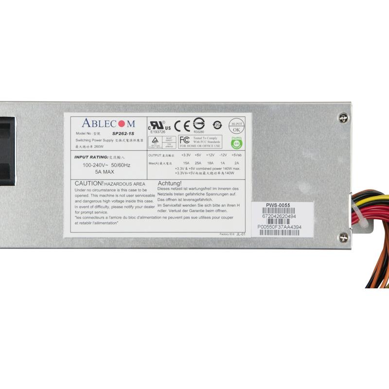 Supermicro PWS-0055 Power Supply 260W w/ PFC Model SP262-1S