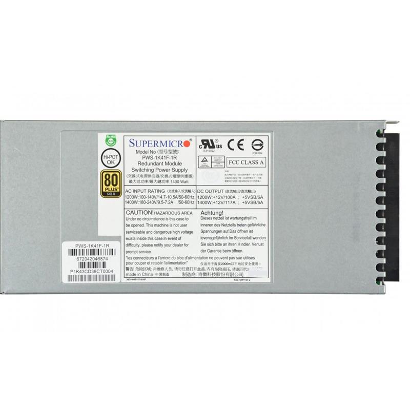 Supermicro PWS-1K41F-1R 1400W Gold Level Power Supply With PMBus Support