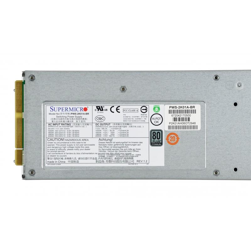 Supermicro PWS-2K01A-BR 2000W Redundant Titanium Module Power Supply For SuperBlade