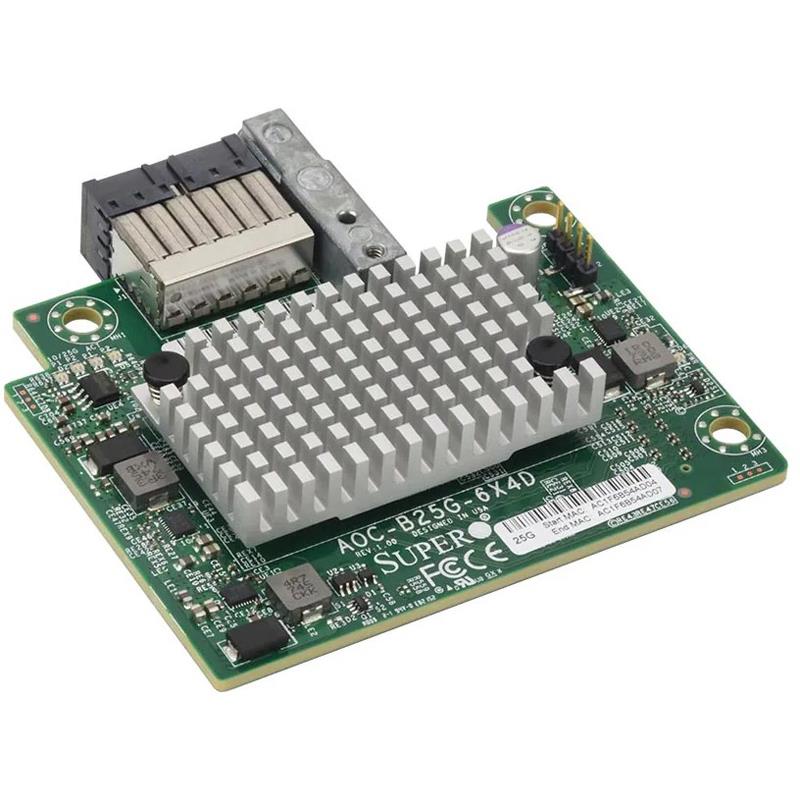 Supermicro AOC-B25G-6X4D ConnectX-4 Lx EN 25GbE Mezzanine Controllers Card With Dual-port 25G/10G
