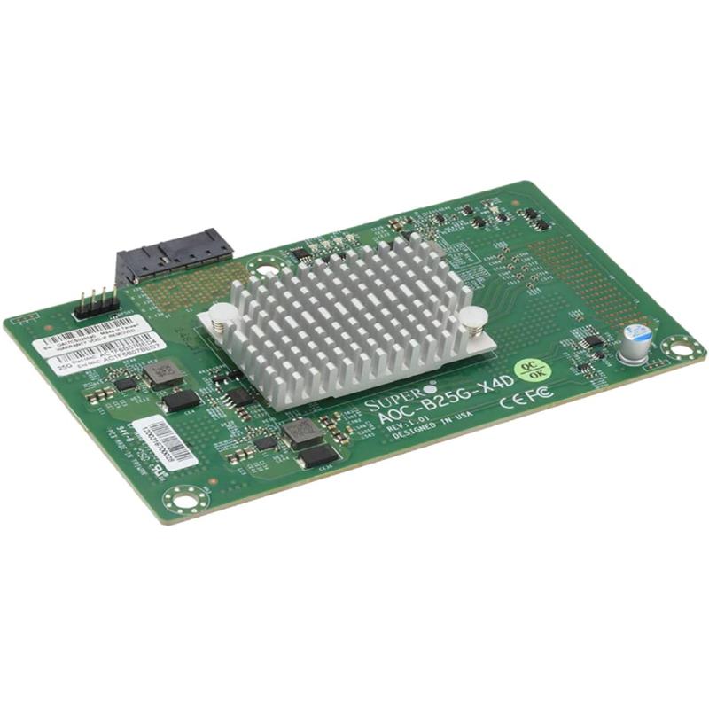 Supermicro AOC-B25G-X4D-O Dual-port 25GbE Network Adapter Card - Mezzanine Card Proprietary Form Factor
