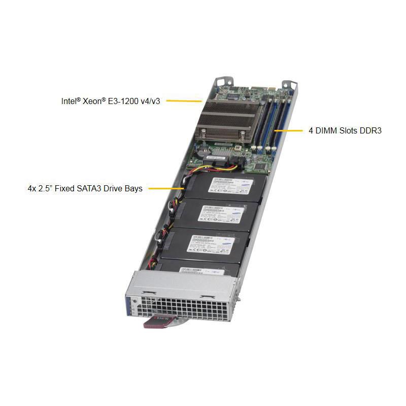 Supermicro MBI-6118D-T4-PACK MicroBlade Barebone Single Processor