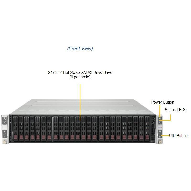 Supermicro SYS-2028TP-HTFR Twin Barebone Dual CPU, 4-Node