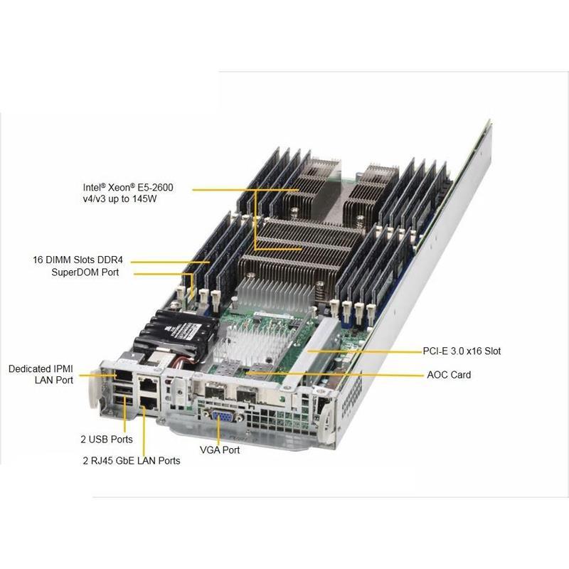 Supermicro SYS-6028TP-HC0R Twin Barebone Dual CPU, 4-Node
