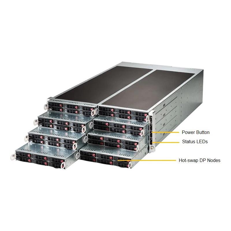 Supermicro SYS-F618R2-RC0PT+ Twin Barebone Dual CPU, 8-Node