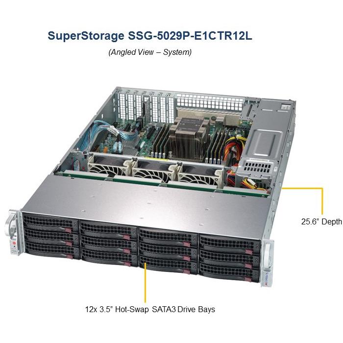 Supermicro SSG-5029P-E1CTR12L 2U Storage Barebone Single Processor