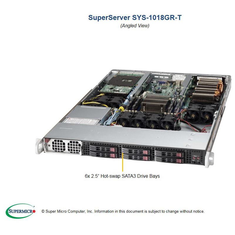 Supermicro SYS-1018GR-T 1U Barebone Single Intel Processor