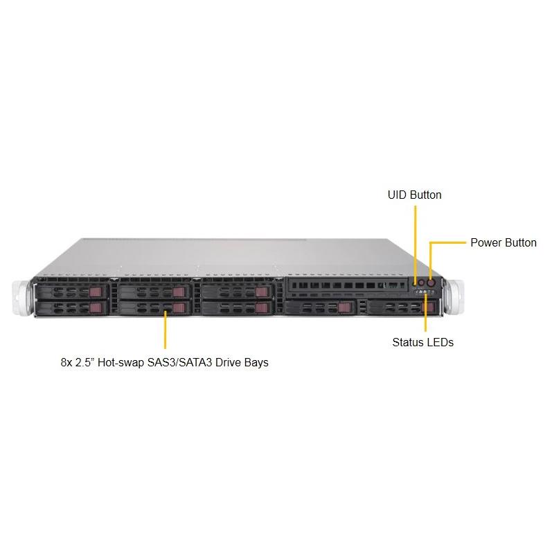 Supermicro SYS-1019S-MC0T 1U Barebone Single Intel Xeon E3-1200 v6/v5, Intel Core i3 7th/6th Generation Processors