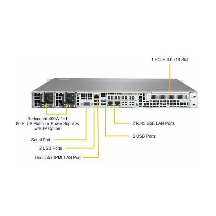 Supermicro SYS-5019C-MR 1U Barebone Single Intel Processor