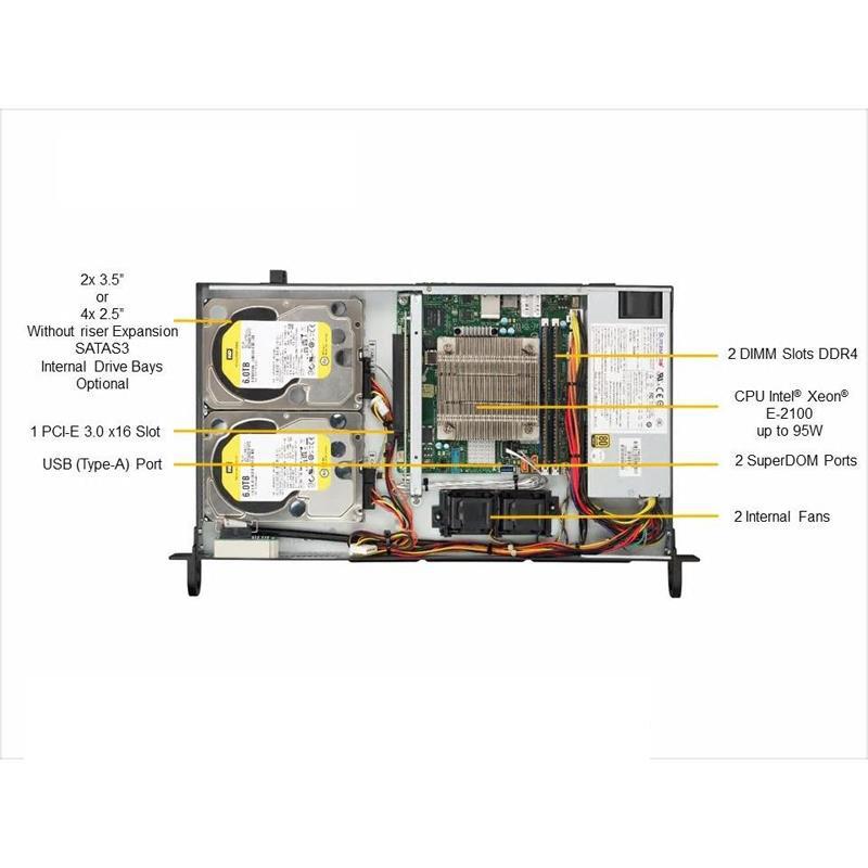 Supermicro SYS-5019C-L 1U Barebone Single Intel Processor