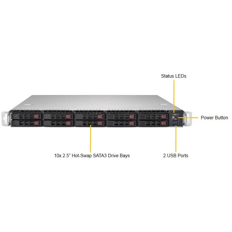Supermicro SYS-1019P-WTR 1U Barebone Single Intel Xeon Scalable Processors 2nd Generation