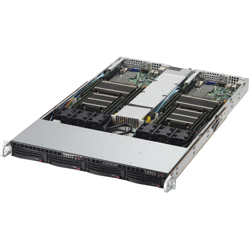Supermicro SYS-6018TR-T 1U Barebone Two Hot-pluggable Nodes Dual Intel Xeon Processor E5-2600 v4/v3 Family
