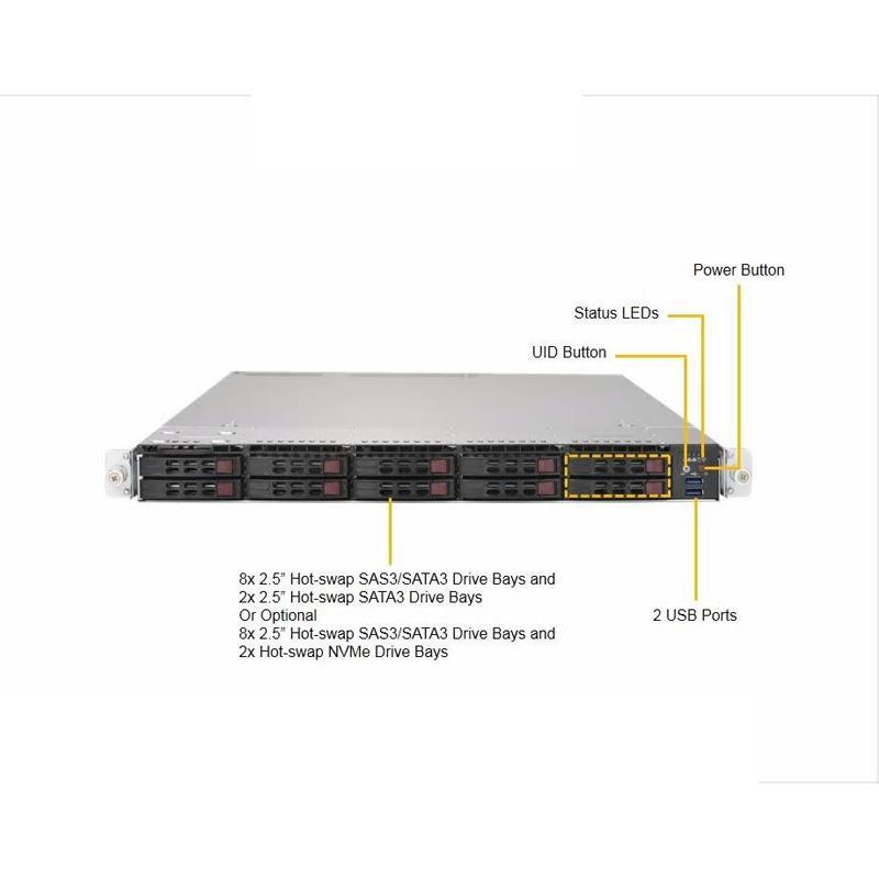 Supermicro SYS-1028UX-LL1-B8 1U Barebone Dual Intel Processor