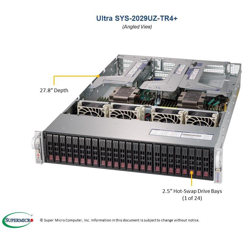 Supermicro SYS-2029UZ-TR4+ 2U Barebone Dual Intel Processor