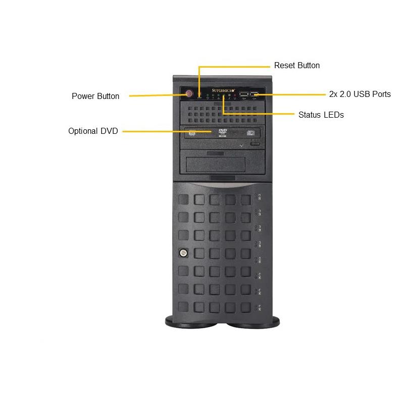 Supermicro SYS-7049P-TRT Tower Barebone Dual Intel Processor