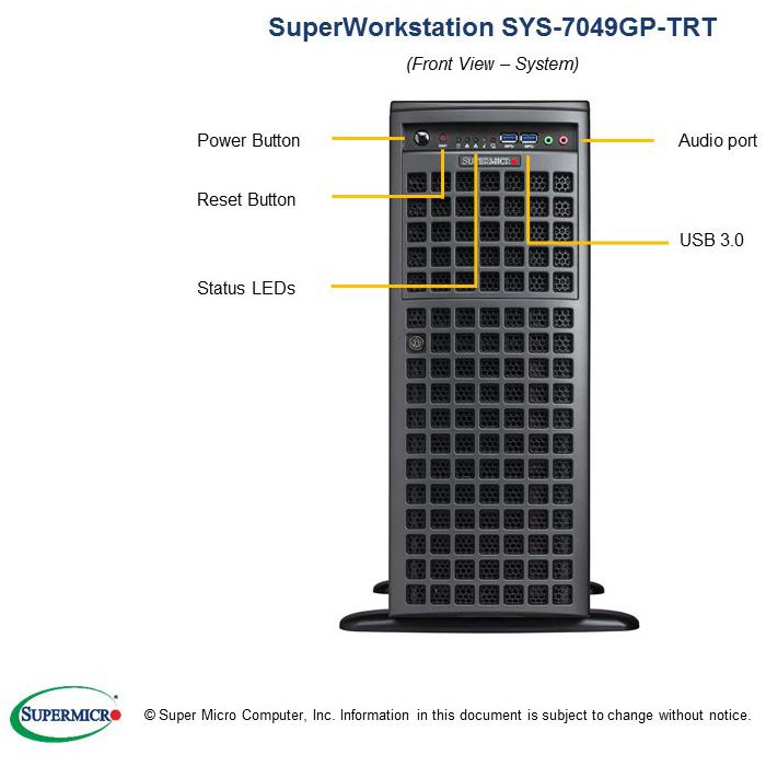 Supermicro SYS-7049GP-TRT Tower Barebone Dual Intel Processor