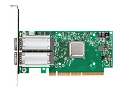 Mellanox AOC-MCX516A-CDAT ConnectX-5 EN 100GbE Ethernet Plug-in Card - Gen 4 PCIe x16 Dual-port QSFP28 Connectors Optical Fiber - OCP 2.0 Bracket Height
