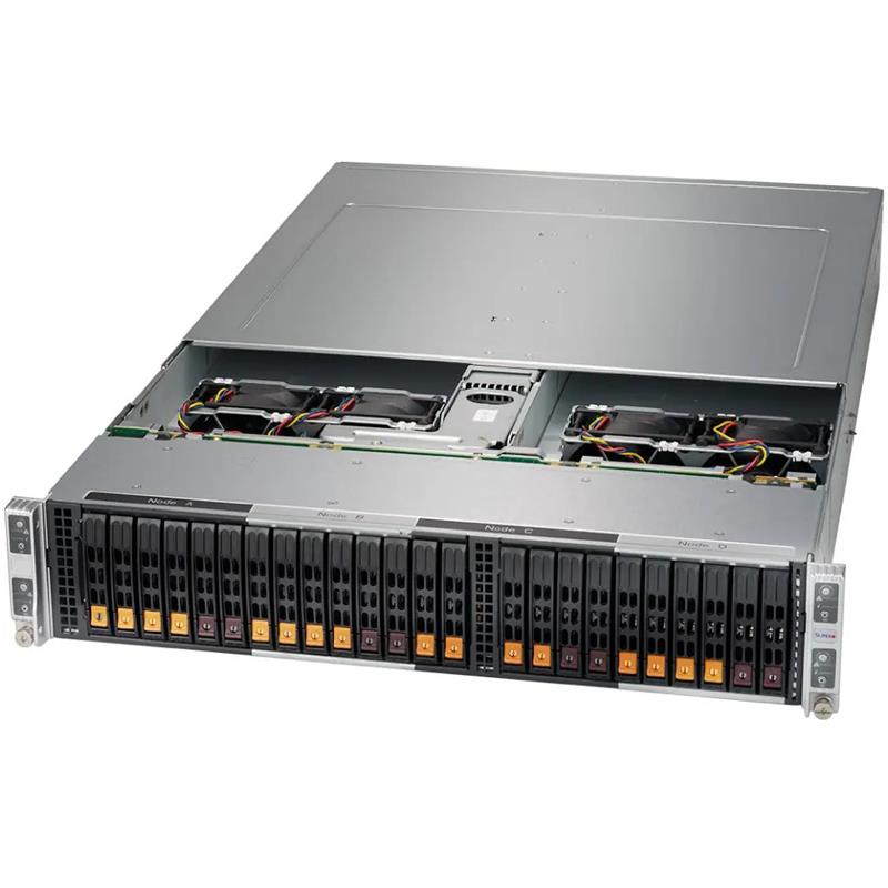 Supermicro AS-2124BT-HNTR 2U BigTwin Server Four Hot-Pluggable Nodes Dual AMD EPYC 7002/7003 Series Processors