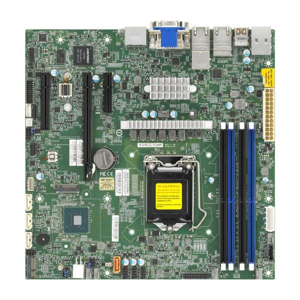 Supermicro X12SCZ-TLN4F Motherboard Micro ATX Single Socket LGA-1200 (Socket H5) Intel Xeon W-1200 Processors, Intel Core i9/Core i7/Core i5/Core i3 Processor 11th/10th Generation