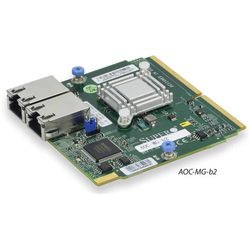 Supermicro AOC-MG-b2M 2-Port Gigabit Ethernet Controller Card - Super I/O Module (SIOM) Form Factor