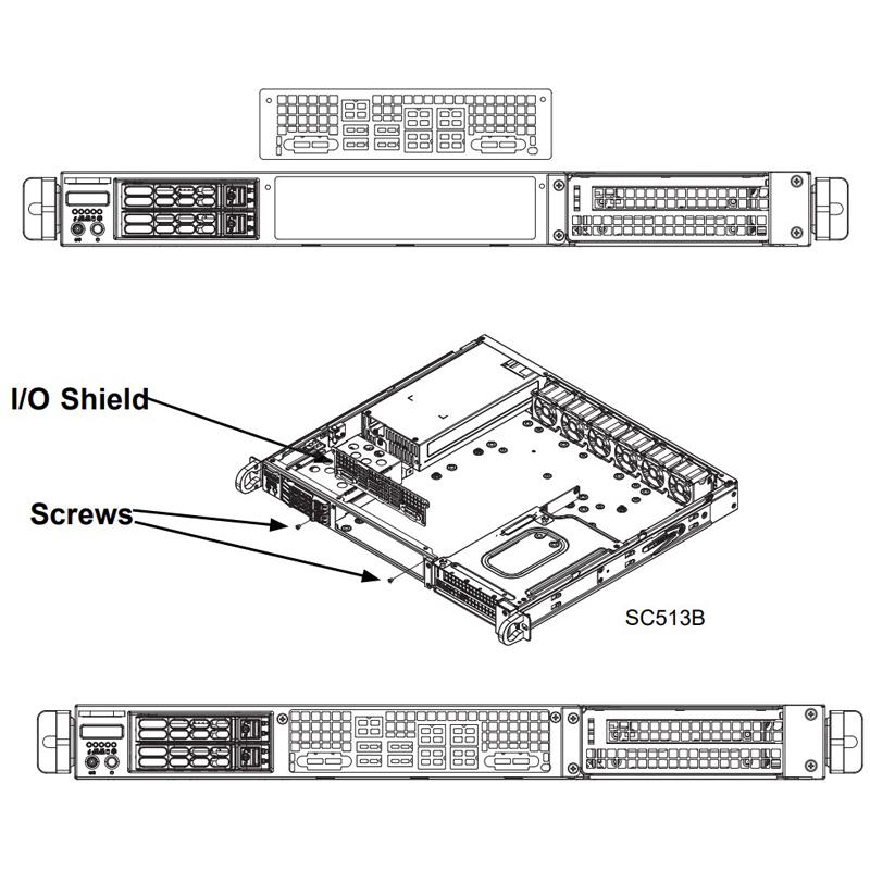 Supermicro MCP-260-00144-0B 1U I/O Shield for X11SDW