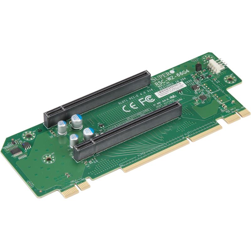 Supermicro RSC-W2-66G4 2U WIO Left-Side Passive Riser Card - 2x PCI-E ...