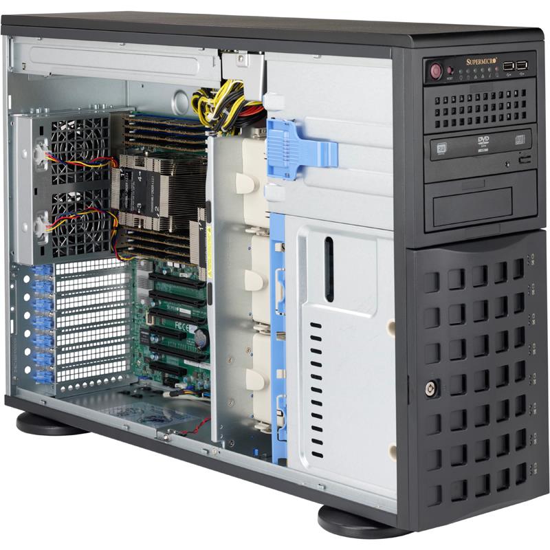 Supermicro CSE-745BAC-R1K23B-SQ Tower / 4U Rackmount with 1230W Power Supply, Super Quiet