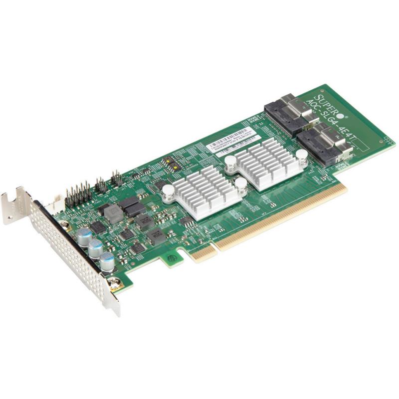 Supermicro AOC-SLG4-4E4T 4-Port NVMe Host Bus Adapter Retimer PCIe Gen4 x16