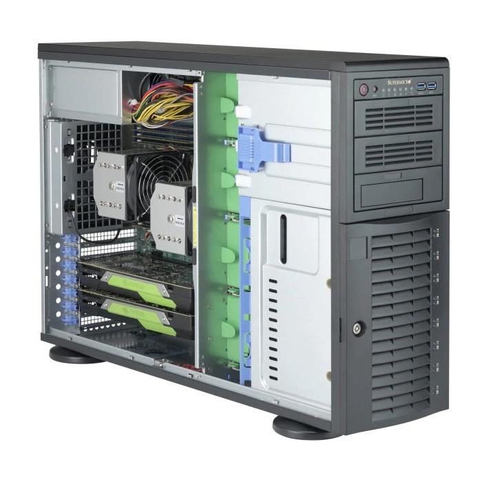 Supermicro CSE-743AC-1K26B-SQ 4U / Full Tower Chassis With 1260W Platinum Power Supply