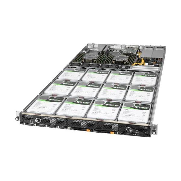 Supermicro SSG-610P-ACR12N4L MegaDC 1U Barebone Dual 3rd Gen Intel Xeon Scalable processors Up to 4TB LRDIMM/RDIMM SATA3, SAS3, E1.S, M.2 NVMe OR 2x M.2 SATA3 Dual 25G SFP+ Ports