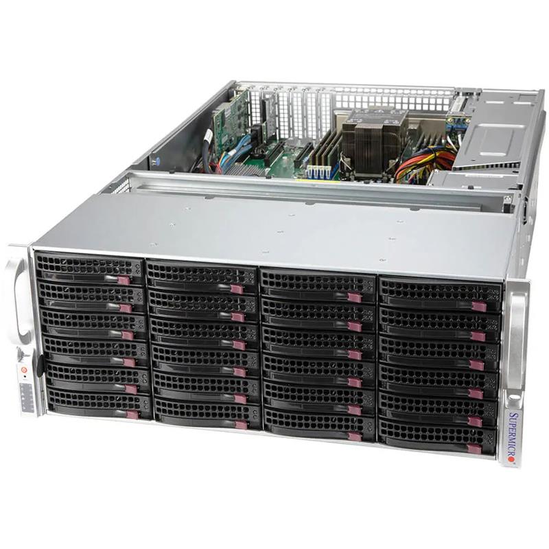 Supermicro SSG-540P-E1CTR36L 4U UP Storage Barebone Single 3rd Gen Intel Xeon Scalable processors Up to 3TB RDIMM/LRDIMM/Intel DCPMM SATA3, SAS3, M.2 Dual 10GbE, IPMI LAN port