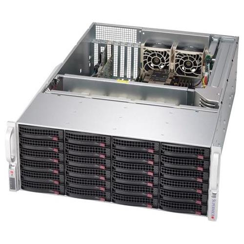 Supermicro SSG-640P-E1CR24L 4U DP Storage Barebone Dual 3rd Gen Intel Xeon Scalable processors Up to 4TB RDIMM/LRDIMM/Intel DCPMM SATA3, SAS3, M.2 NVMe Dual 10GbE