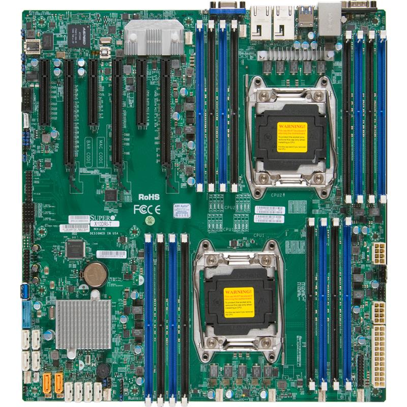 Supermicro X10DRI-T-BULK Motherboard Dual Socket R3 (LGA 2011) Intel Xeon E5-2600 v3/v4 Processors - BULK