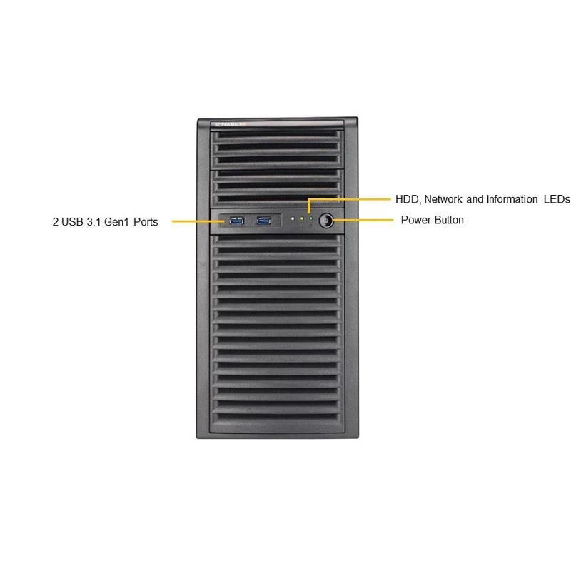 Supermicro SYS-530T-I UP Workstation Mini-Tower Single Intel Xeon E-2300 and Intel Pentium Processor 10th Generation