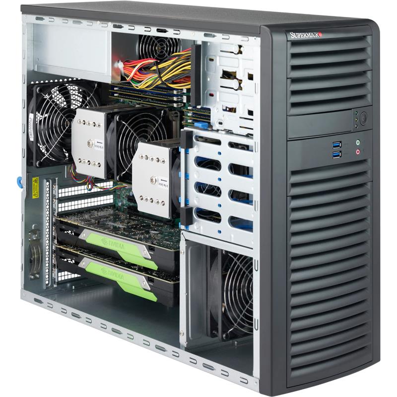 Supermicro CSE-732D3-1K26B Mid-Tower Chassis 1200W Power Supply