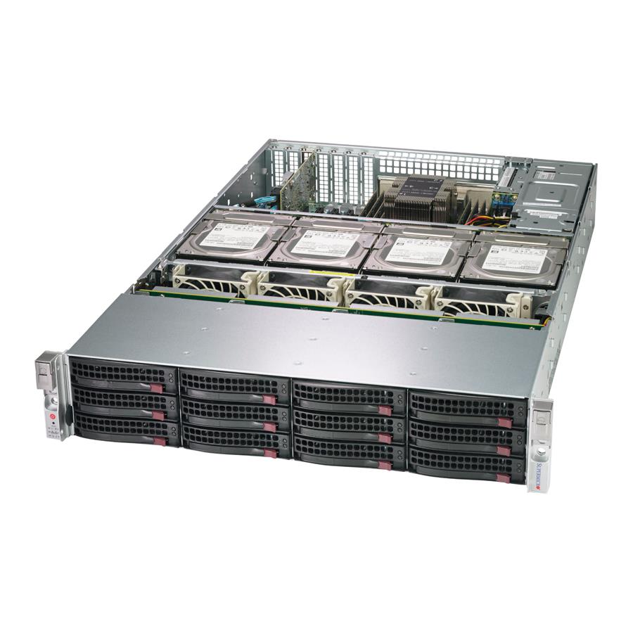 Supermicro CSE-829HAC12-R1K62LPB 2U Rackmount Server Chassis 1600W Power Supply