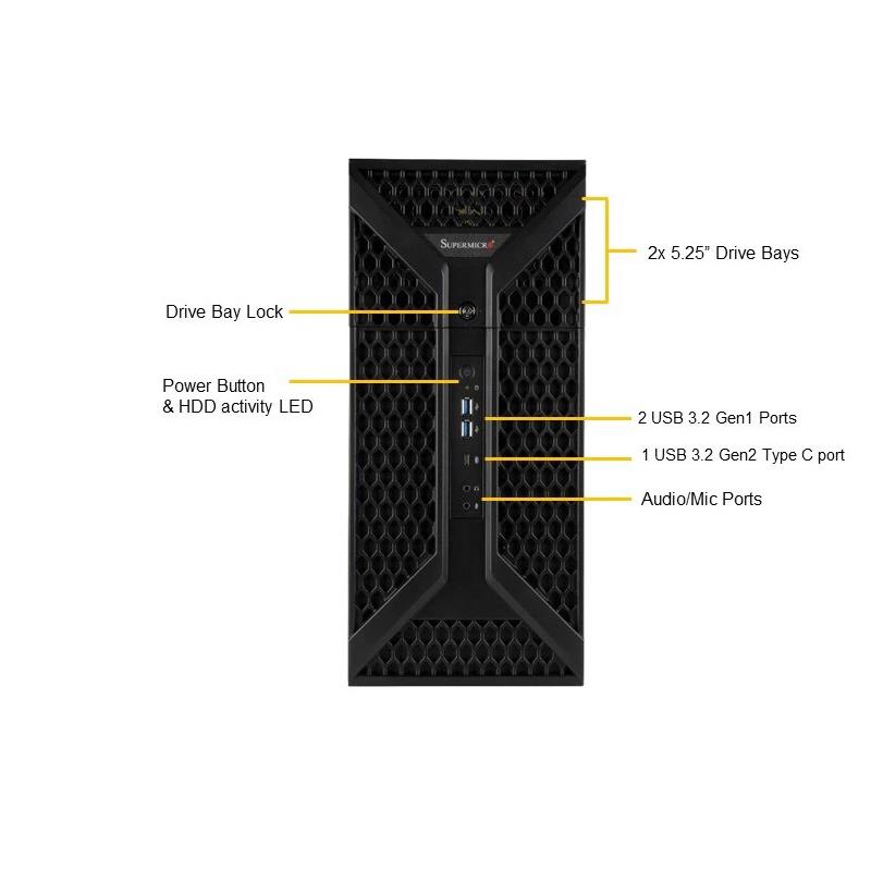Supermicro CSE-735D4-1K26B Mid-tower Chassis 1200W Power Supply