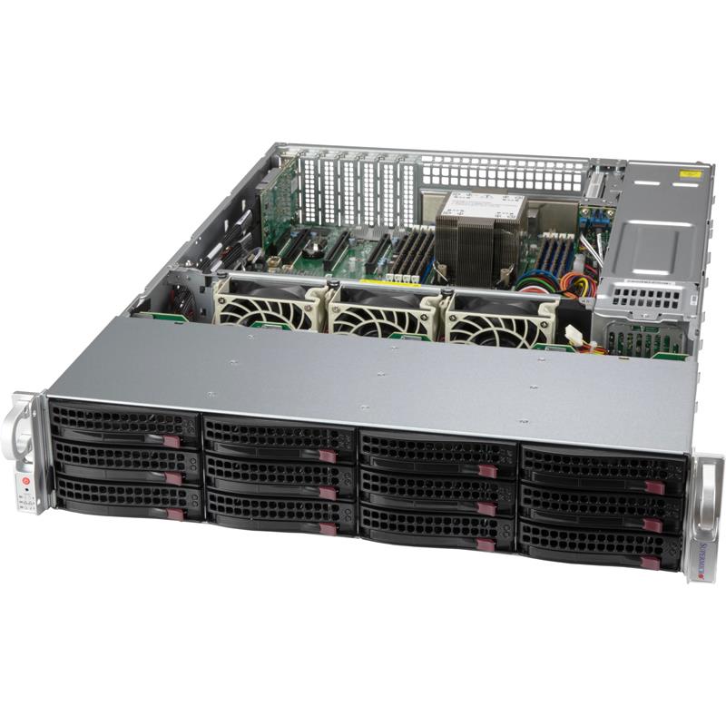 Supermicro CSE-826BAC12-R802LPB 2U Rackmount Server Chassis 800W Power supply