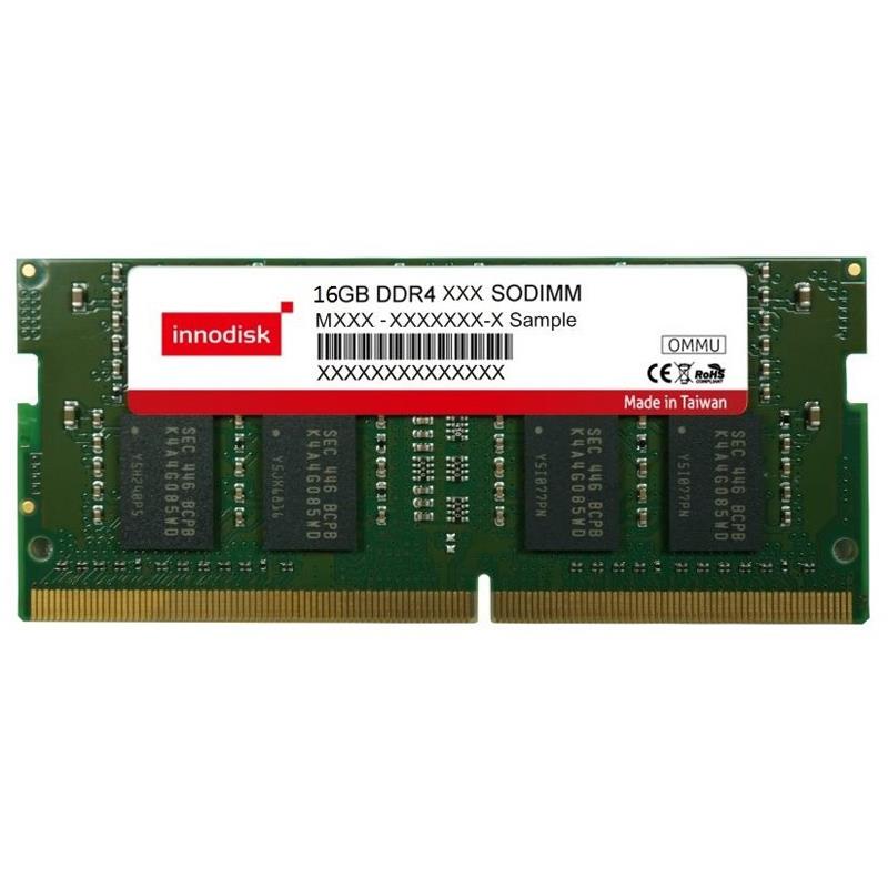 InnoDisk M4SI-AGS1O50K-CS168 Memory 16GB DDR4-2666 SODIMM - MEM-DR416L-IL01-SO26
