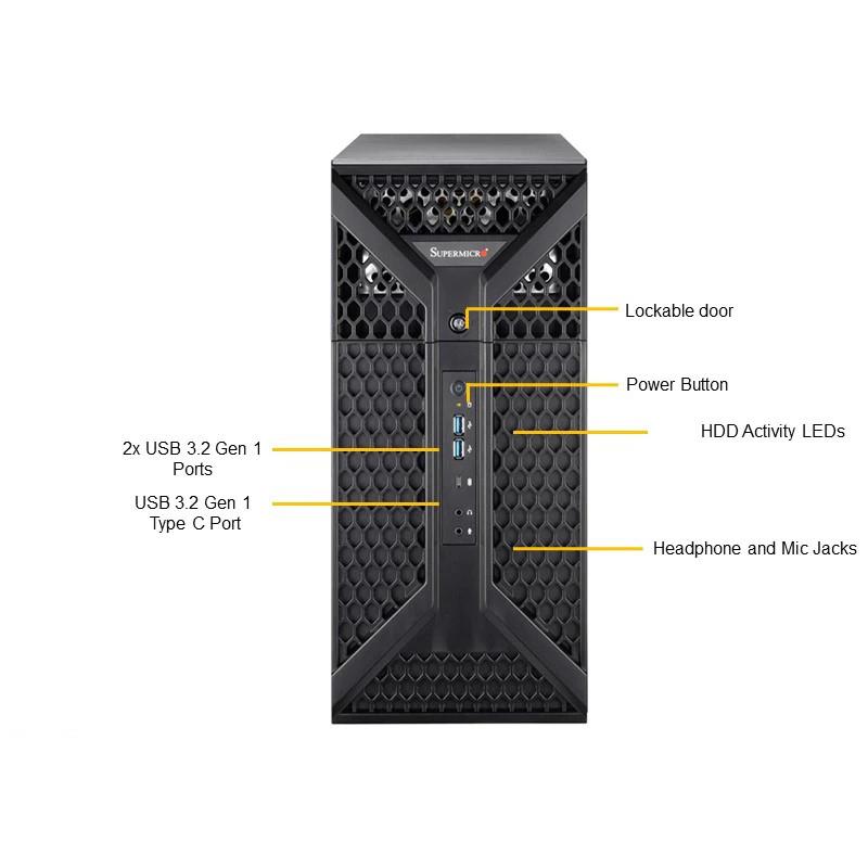 Supermicro SYS-531A-IL UP Workstation Mid-Tower Single Intel Core Processors 14th/13th/12th Generation