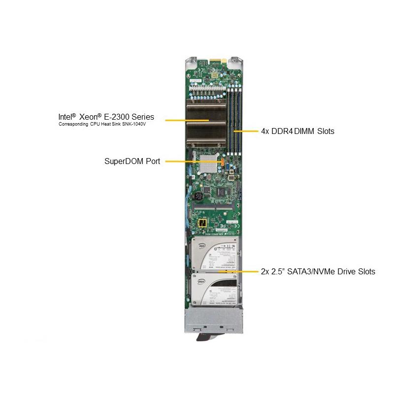 Supermicro MBI-310T-4T2N-PACK MicroBlade Barebone Single Processor