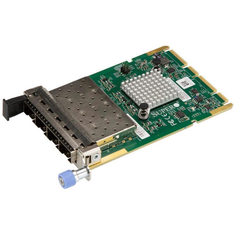 Supermicro AOC-AG-I4SM i350 Network Controller Card - Four SFP Connectors Advanced I/O Module (AIOM) OCP 3.0 Form Factor 0.5U Height Bracket
