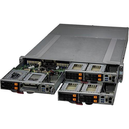 Supermicro SYS-210GT-HNC8F GrandTwin 2U Barebone Four Hot-pluggable Nodes Single Intel Xeon Scalable Processors 3rd Generation